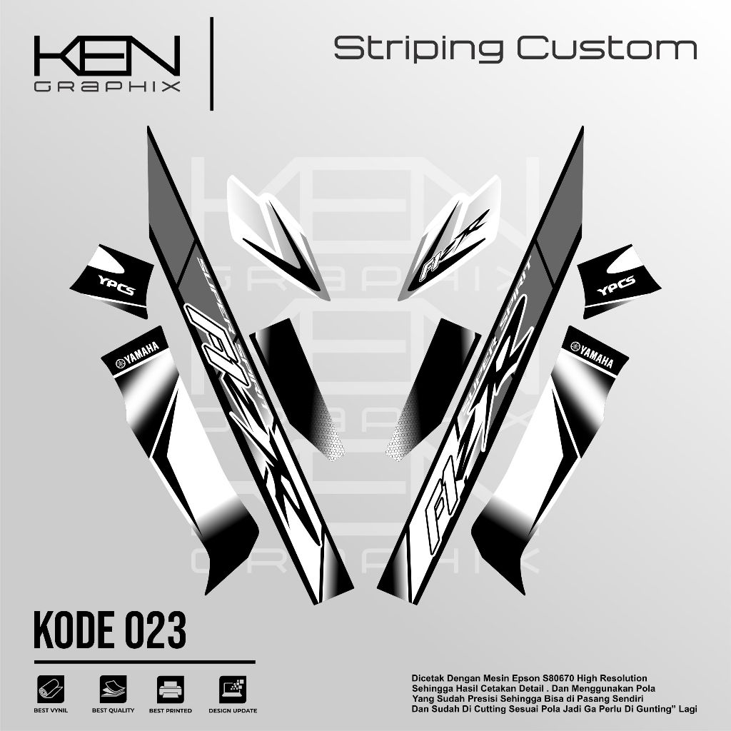 STICKER MOTOR YAMAHA FIZ R/DECAL FIZ R/DECAL VARIASI FIZ/KODE 023