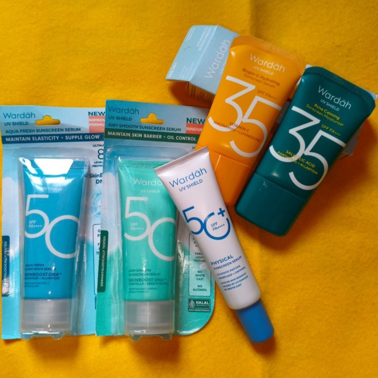 wardah uv shield sunscreen all series