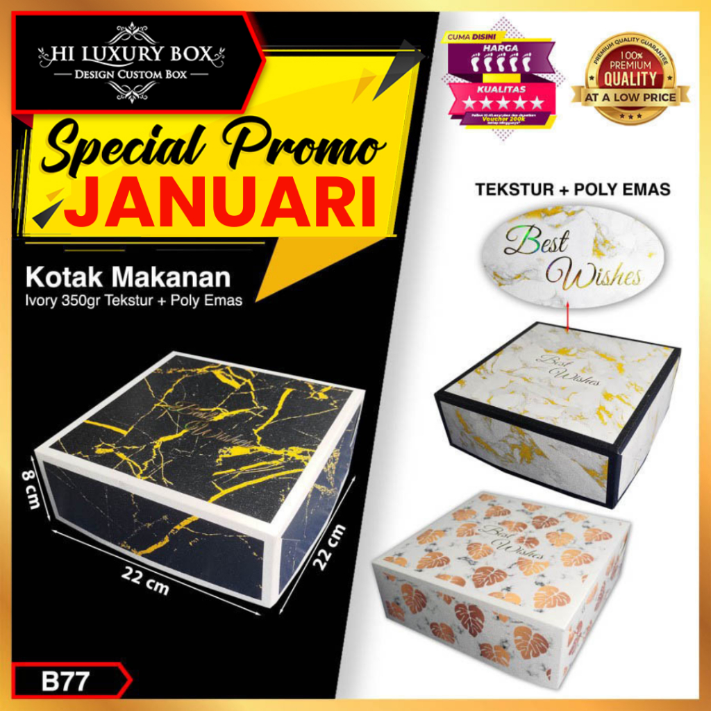 Kotak Kue Box Cake Lunch Ivory Packaging Dus Makanan B77