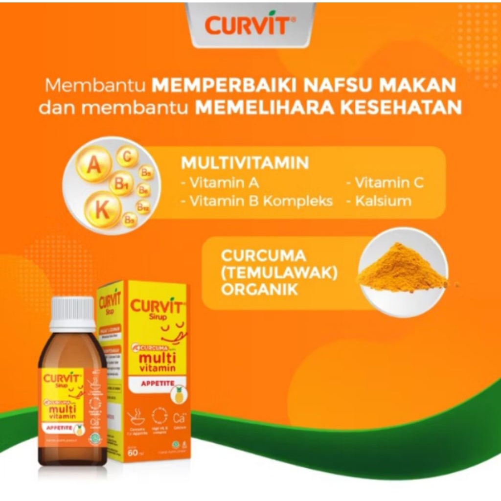 CURVIT Sirup Multivitamin & Suplemen Nafsu Makan Anak