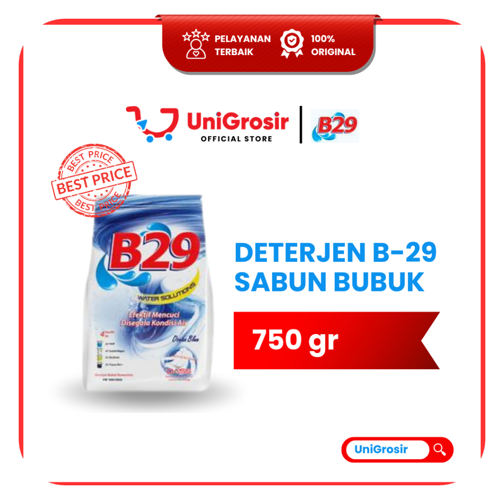 [UniGrosir] B29 DETERJEN SABUN BUBUK WATER SOLUTIONS  B-29 OCEAN BLUE ~ 750 gr DETERJEN