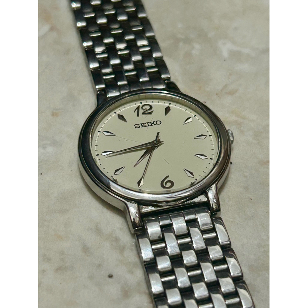 Seiko 7N01 Quartz Unisex Dress Watch Elegant