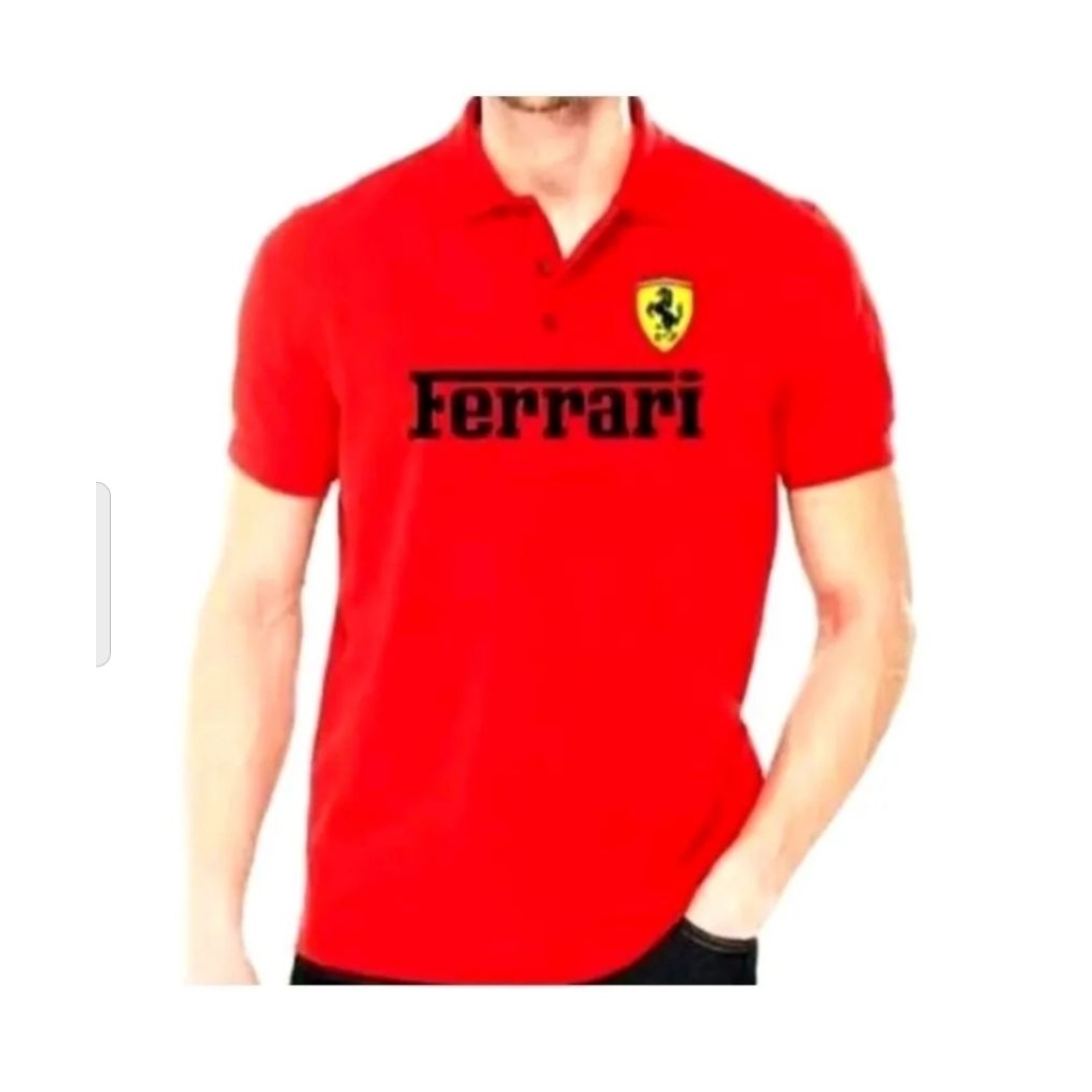Tshirt - Polo Shirt - Kaos Polo - Kaos Kerah - Baju Kerah - Ferrari