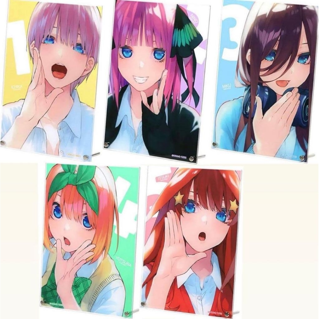 Big Acrylic Frame Display Manga ver Gotoubun no Hanayome Nakano Ichika Nino Miku Yotsuba Itsuki