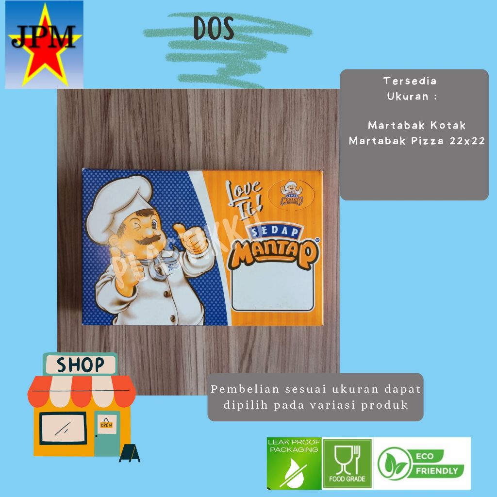 DOS Martabak / Dos Martabak Manis / Dos Terang Bulan / Kotak Martabak / Box Martabak / Dos Martabak 