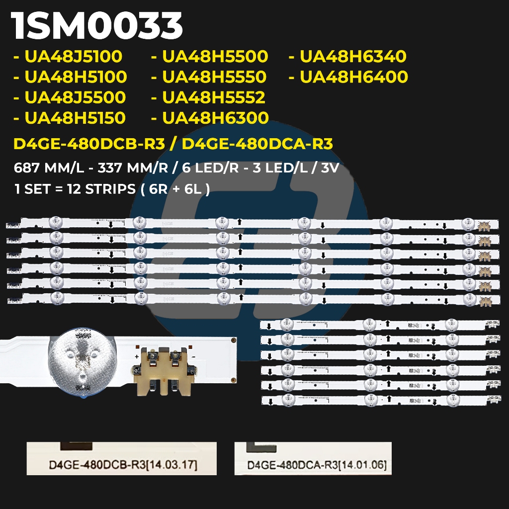 Backlight TV SAMSUNG 48 Inch UA48J5100 UA48J5500 UA48H5100 UA48H5150 UA48H5500 UA48H5550 UA48H5552 U