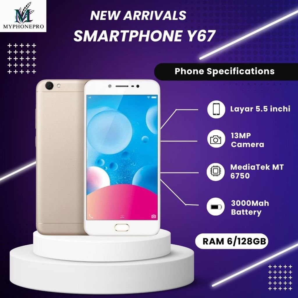 HP Vivo Y67 Ram 6 Rom 128 Gb Garansi 1 Tahun Baru Fullset