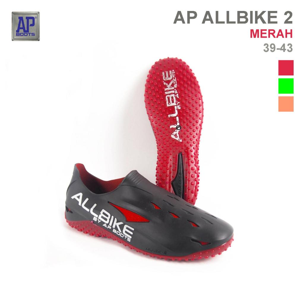 AP Boots ALLBIKE Abu - Sepatu Bike PVC - 38, Abu-abu