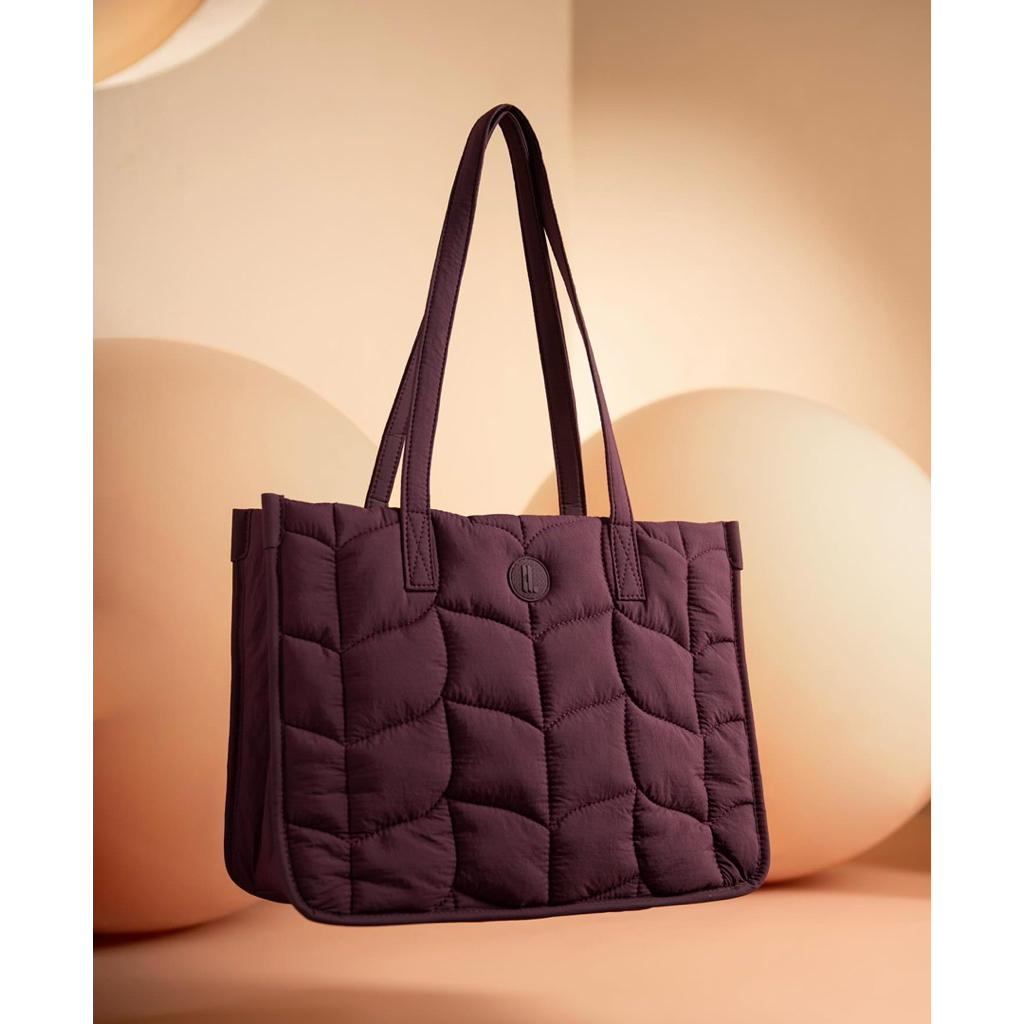 PRELOVED HEYLOCAL.ID FLUFF TOTEBAG MAROON - TAS TOTEBAG WANITA