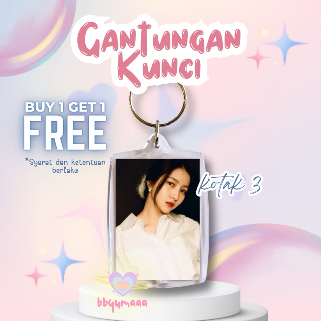 (BUY 1 GET 1 FREE) GANTUNGAN KUNCI CUSTOM / GANTUNGAN KUNCI AKRILIK / GANTUNGAN KUNCI AKRILIK CUSTOM