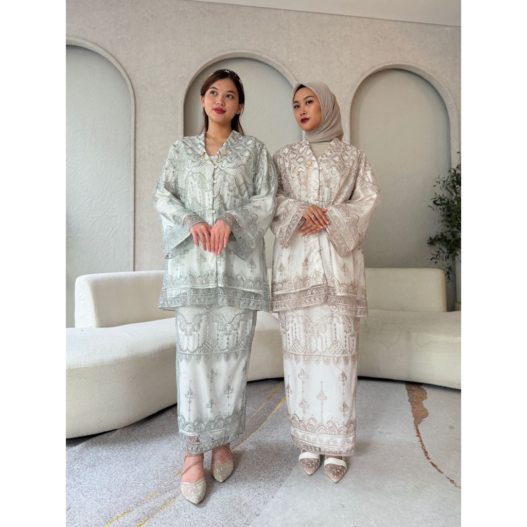 Dena Oneset - Setelan Wanita Blouse Brukat Rok Tile Etnik - Oneset Kondangan