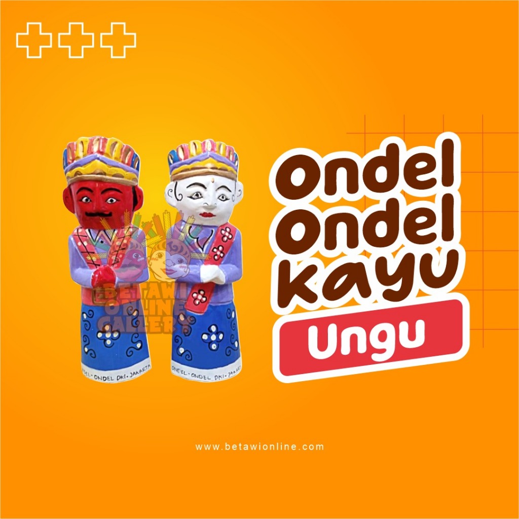 Pajangan Miniatur Ondel-ondel Kayu [SEPASANG]