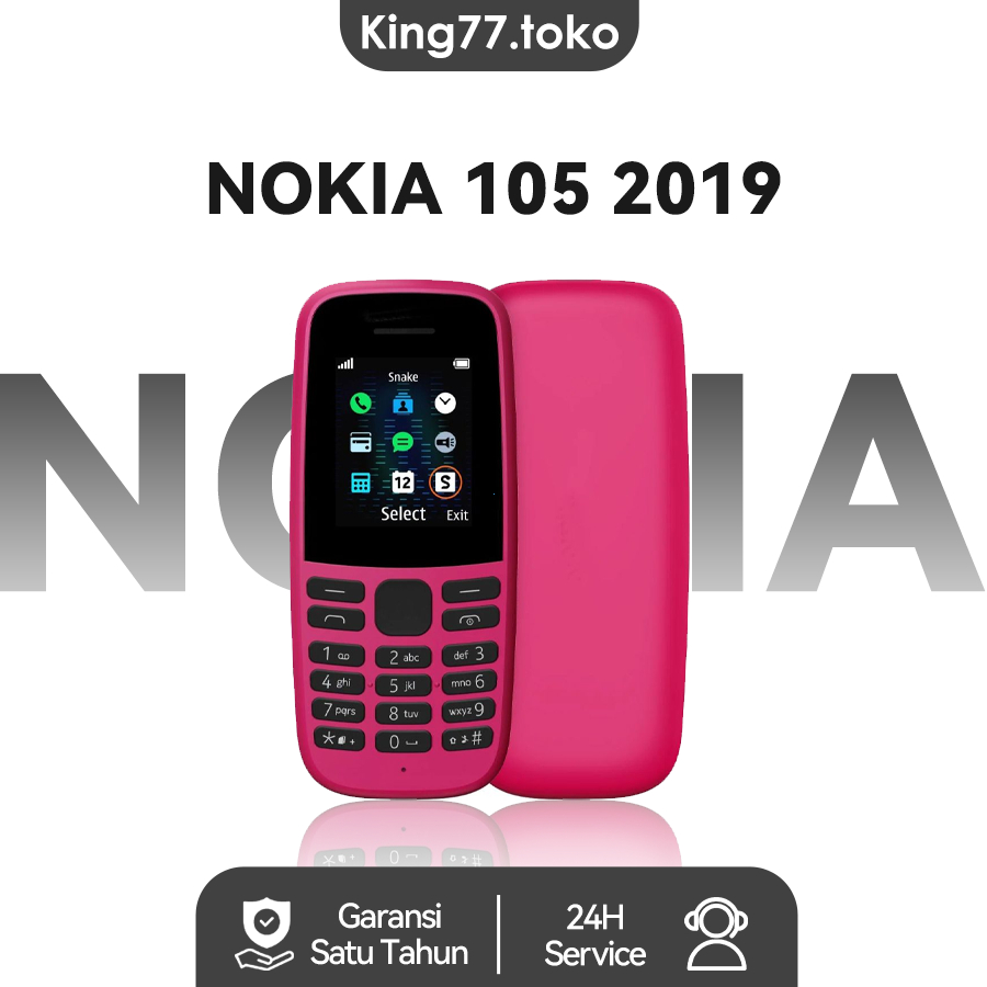 HP Nokia 105 (2019) ponsel candy bar layar besar dual-SIM baru