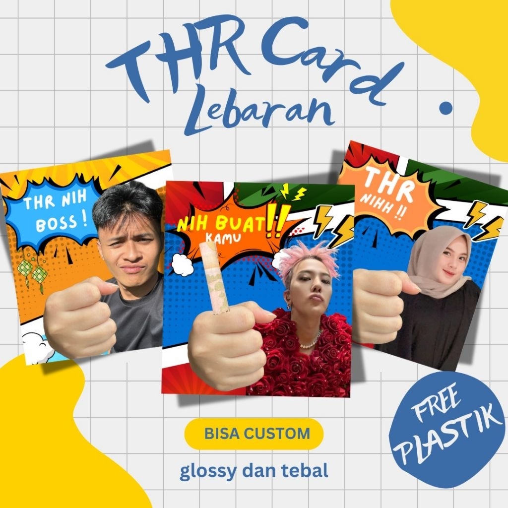 WORDGIFT Langsung kirim KARTU AMPLOP THR LEBARAN LUCU / CUSTOM FOTO / MONEY HOLDER / AMPLOP LEBARAN 
