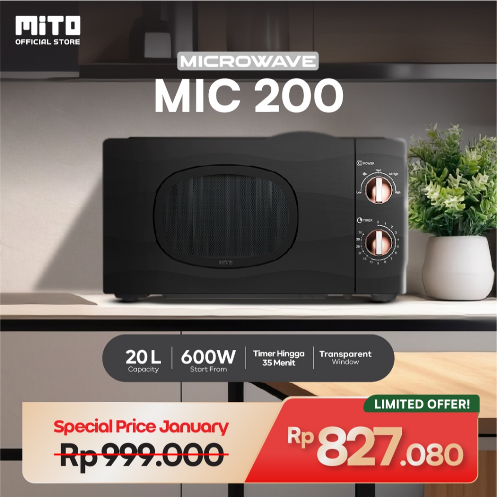 MITO MIC200 Electric Microwave 20L | Low Watt