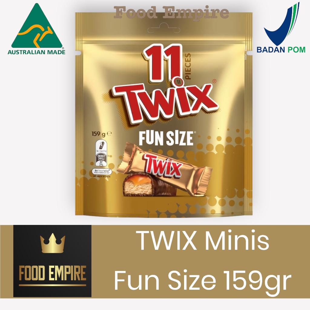 TWIX Chocolate Fun Size 159 gr | Coklat Caramel Twix Minis