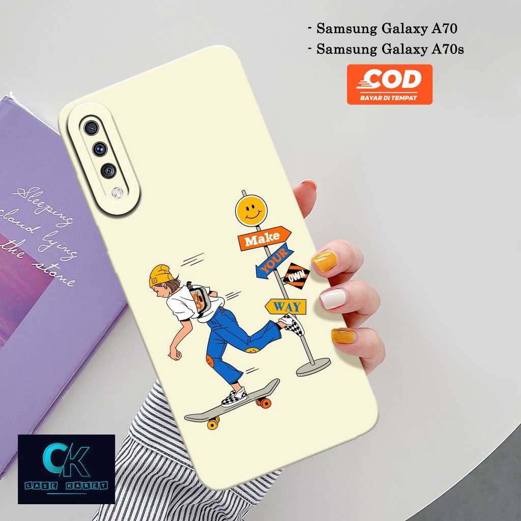 Case Samsung Galaxy A70 / A70s - Casing Aesthetic - Softcase Candy Case Full Color 3D Silikon TPU