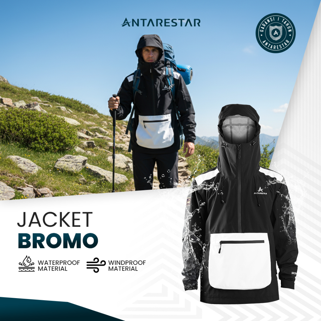 Antarestar Official - Jaket Gunung Gorpcore Bromo Windproof Waterproof Jacket Musim Dingin Casual Ou