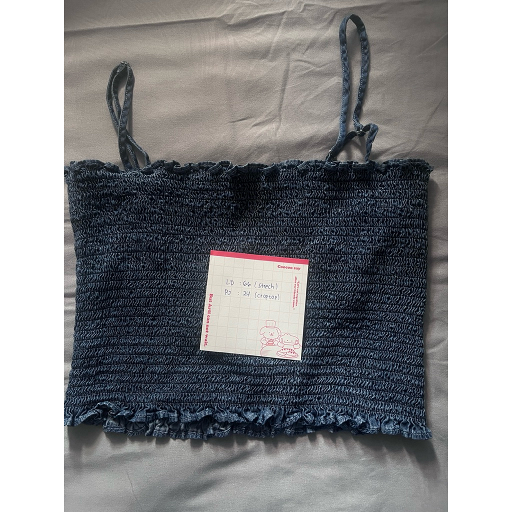 preloved top xpress size s pribadi warna jeans