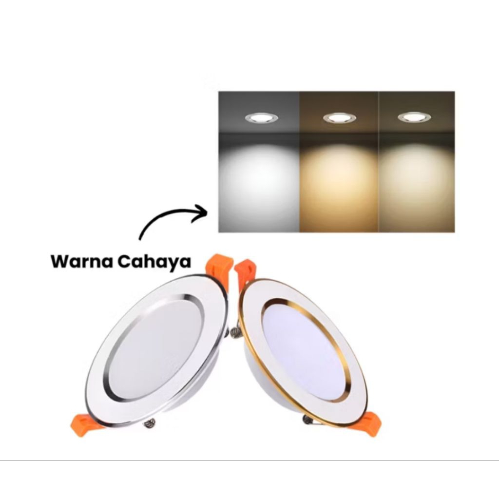 Lampu Downlight LED 3 Warna 5 Watt