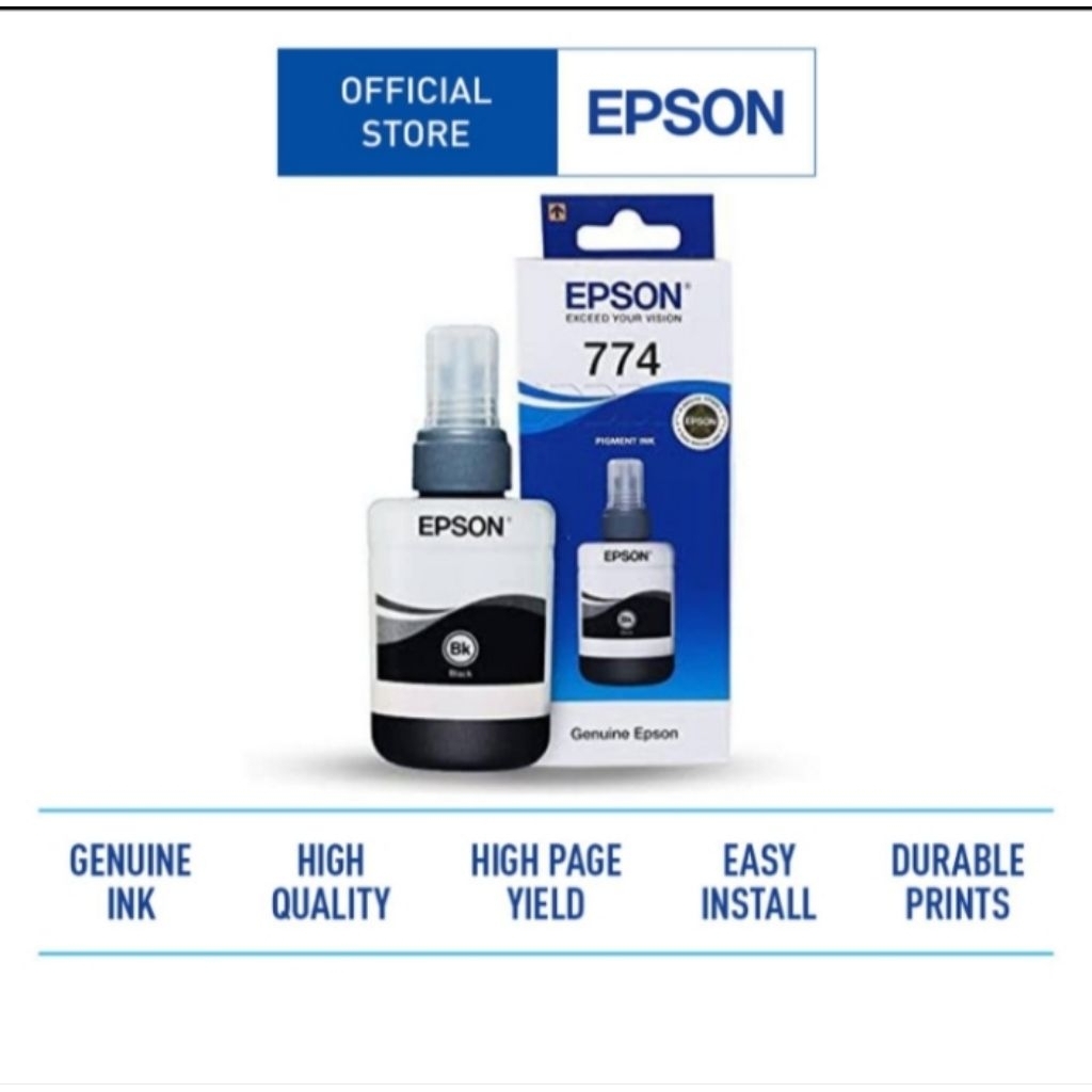 Tinta Epson 774 black original untuk printer Epson M100 dan Epson M200