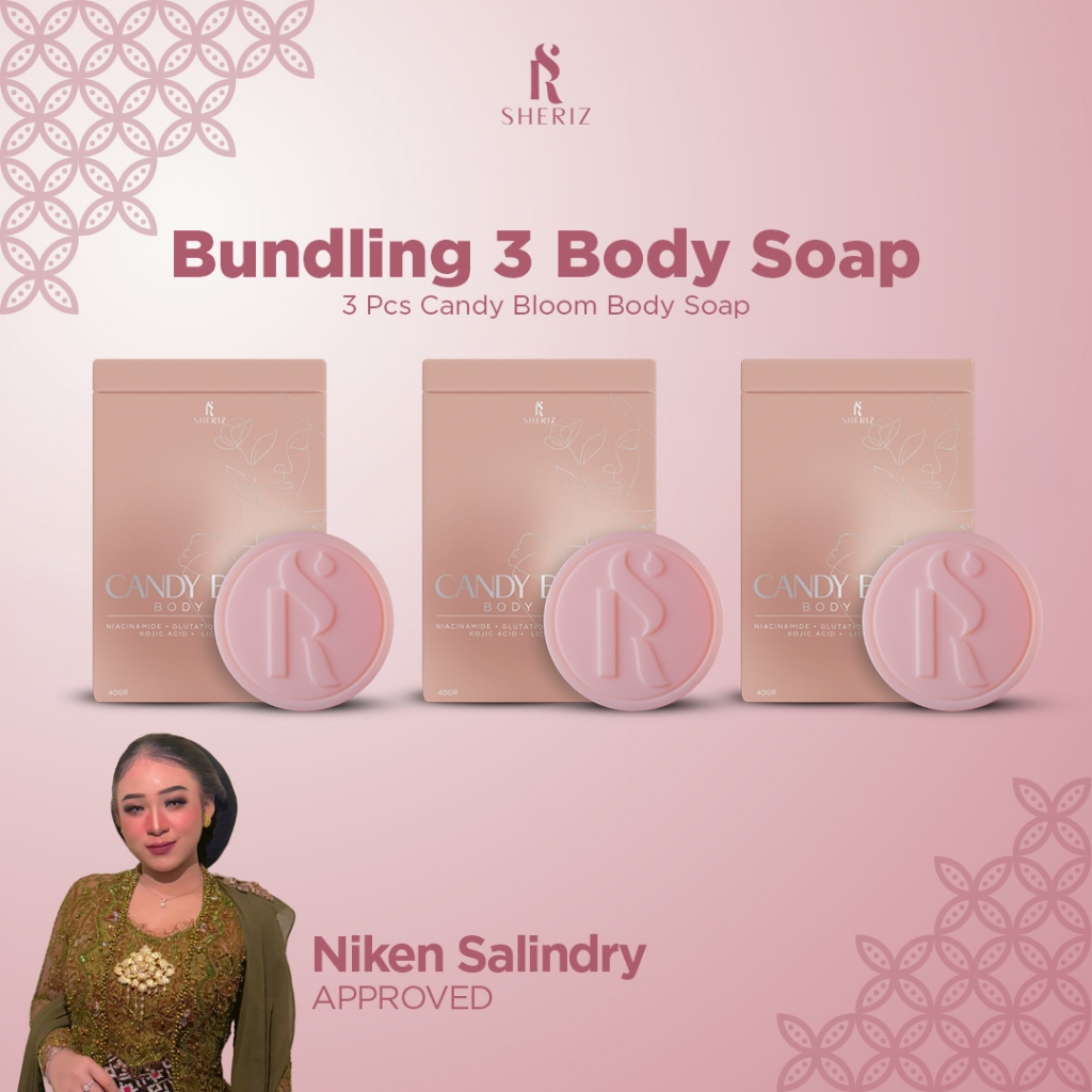 Sheriz - Bundling 3 Pcs Body Soap Candy Bloom | Pemutih Badan |
