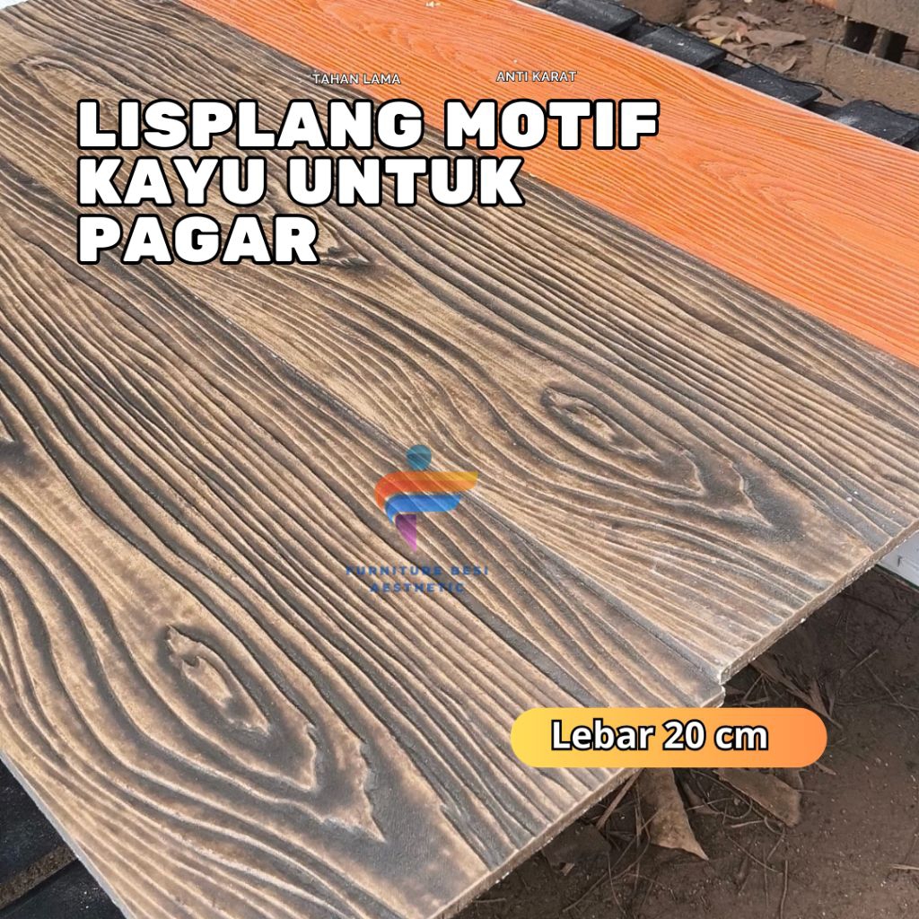Shera Lisplang Motif Kayu | Lisplang Pagar Rumah | Papan Motif Kayu Untuk Pagar