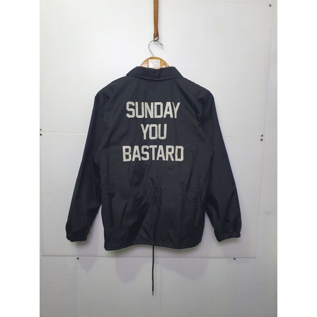 Coach Jacket Hitam Printstar Sunday You Bastard Azul By Moussy