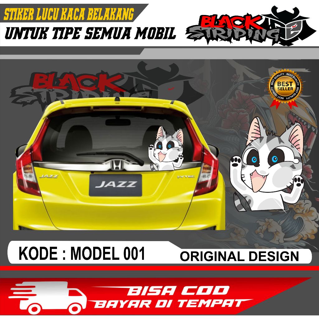 STIKER KACA BELAKANG MOBIL LUCU