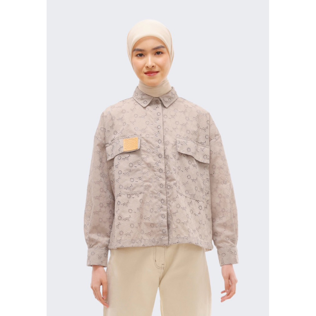 Darby Top Riamiranda Travel Atasan Wanita RM Blouse Kemeja Ria Miranda