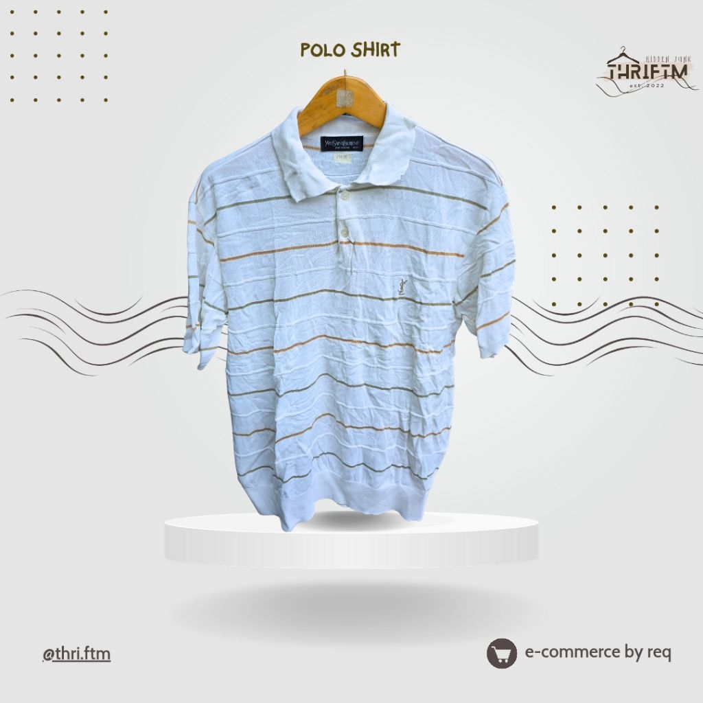 Polo Shirt Striped by Yves Saint Laurent (YSL)