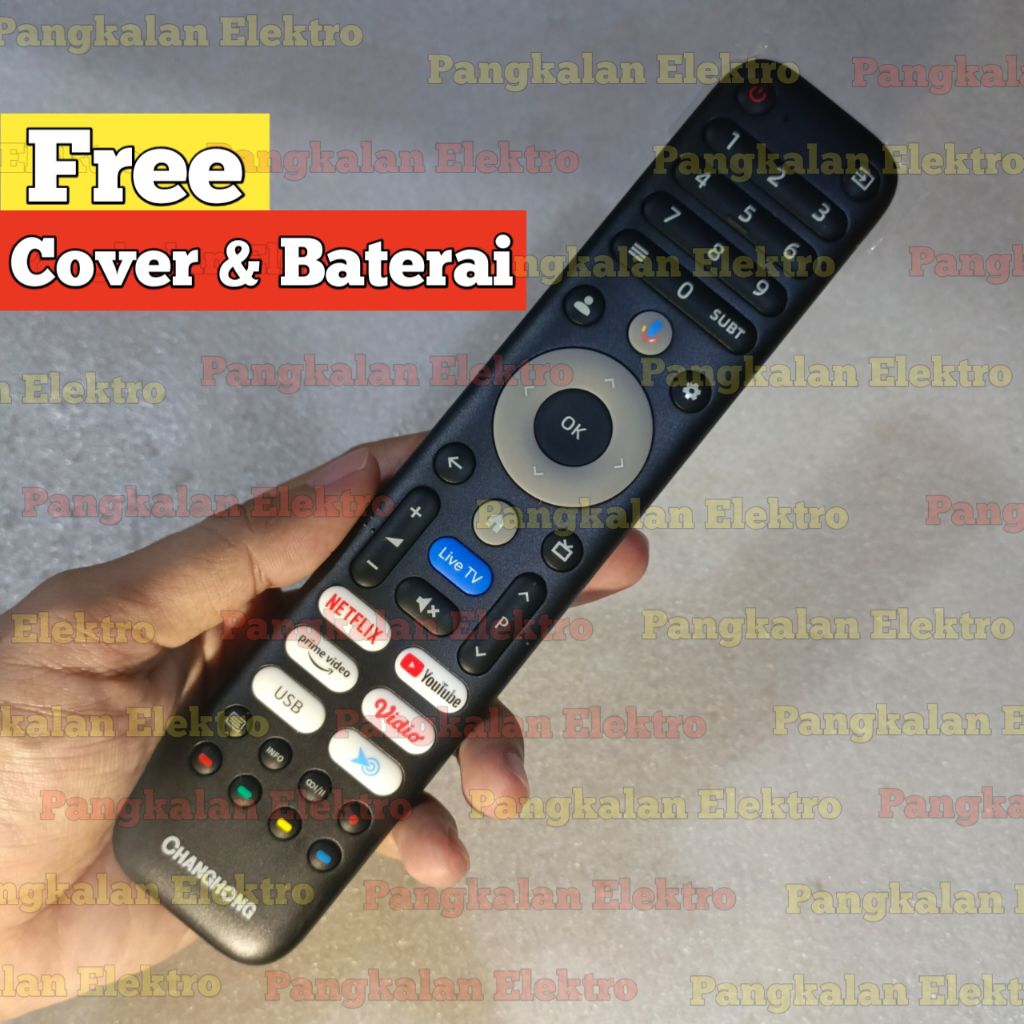 REMOTE TV CHANGHONG GOOGLE TV ORIGINAL FREE COVER FREE BATERAI REMOT TV CHANGHONG GOOGLE TV ORIGINAL