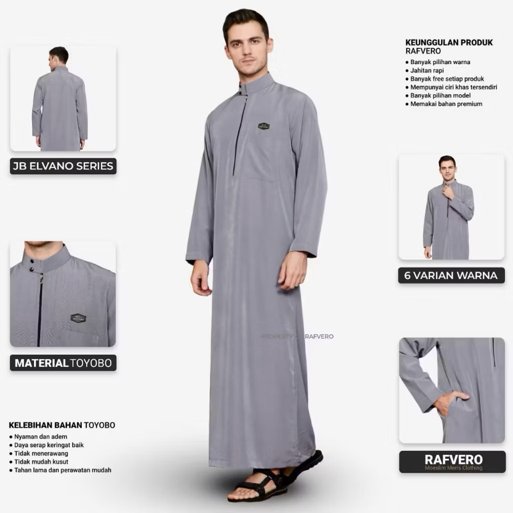 Jubah Polos Katun Toyobo - Gamis Laki Laki  - Gamis Remaja Polos Premium - Gamis Pria - Jubah Pria