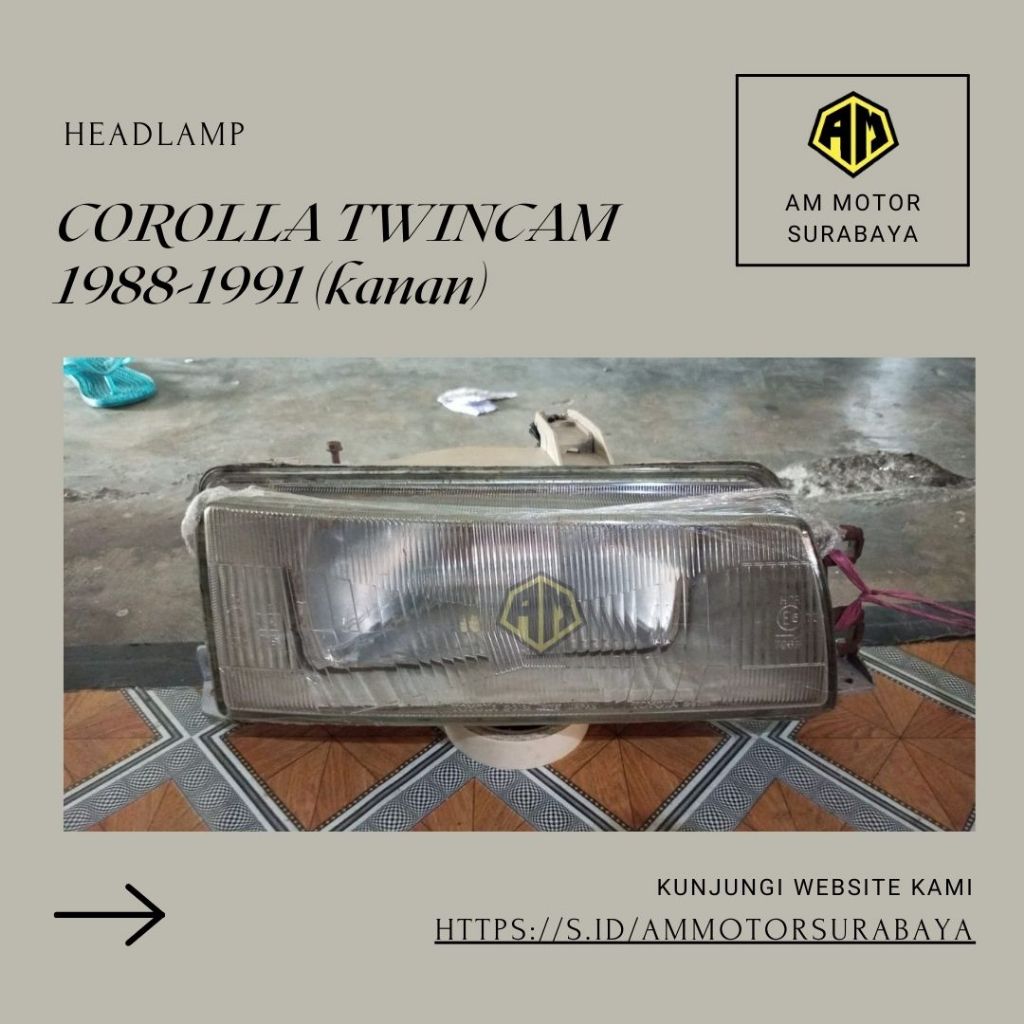 HEADLAMP COROLLA TWINCAM 1988-1991 (kanan)