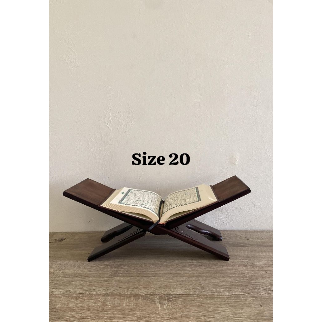 REKAL KAYU JUMBO SIZE 20, UKURAN 43*20*18 (panjang berdiri)/ALQUR'AN/REKALKAYU/MEJAALQURAN/MEJAKAYU/
