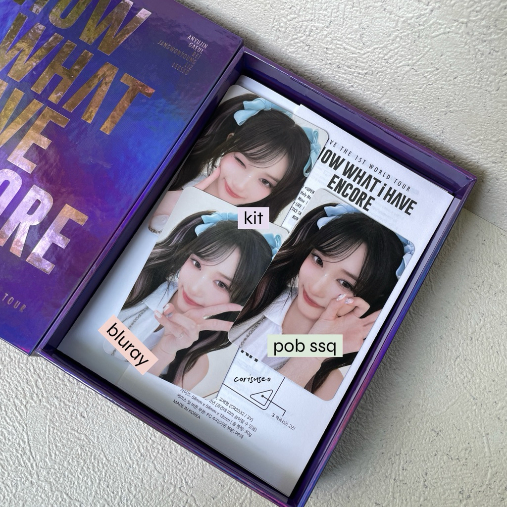[OFFICIAL] PHOTOCARD IVE REI LEESEO POB SSQ KIT VIDEO BLU-RAY SHOW WHAT I HAVE ENCORE