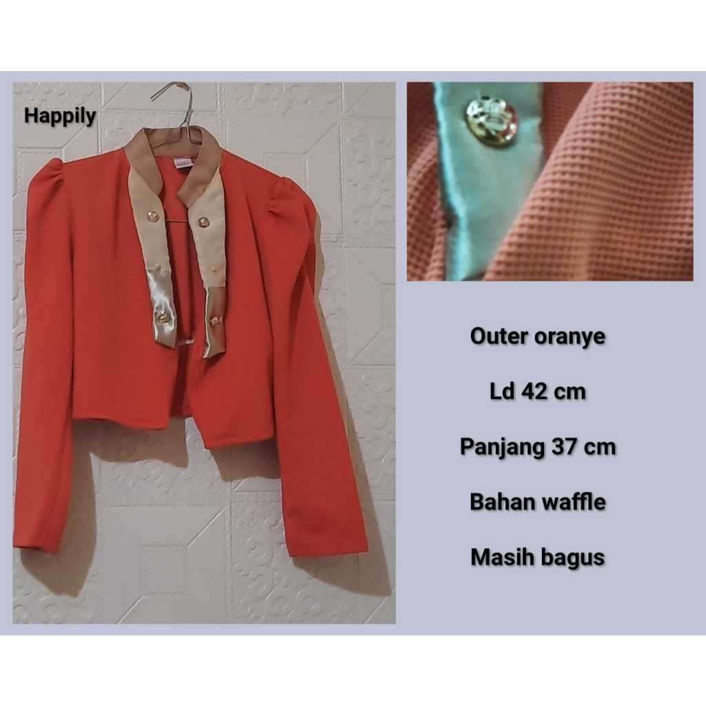 Baju outer anak perempuan 6-7 tahun prelove atasan rompi murah meriah