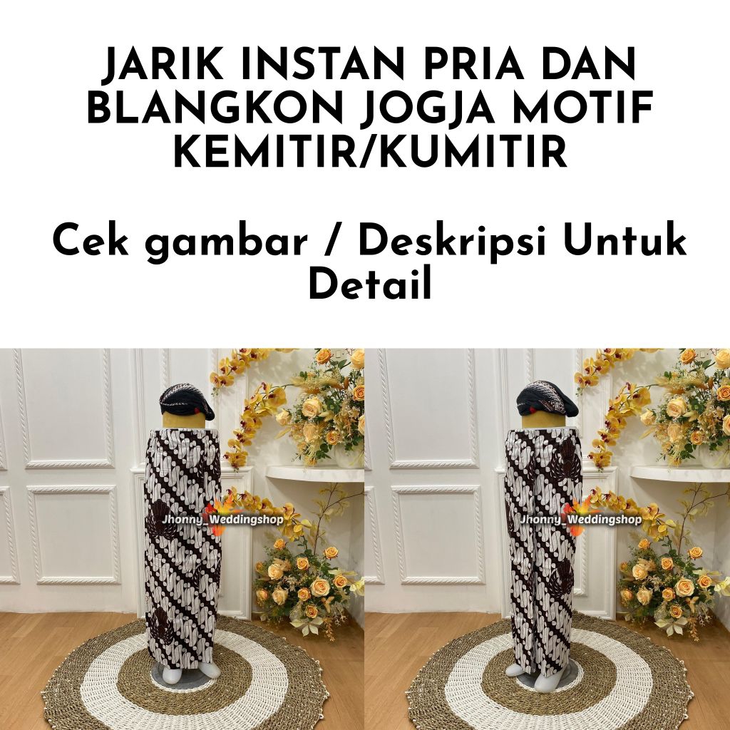 [JBJ KUMITIR] Jarik Instan + Blangkon Jogja Kumitir | Jarik Cowok