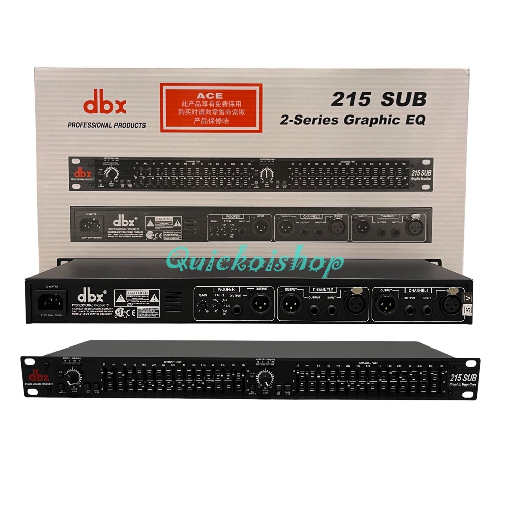 Equalizer dbx 215 SUB - 215SUB  - 215-SUB PLUS SUBWOOFER  OUT