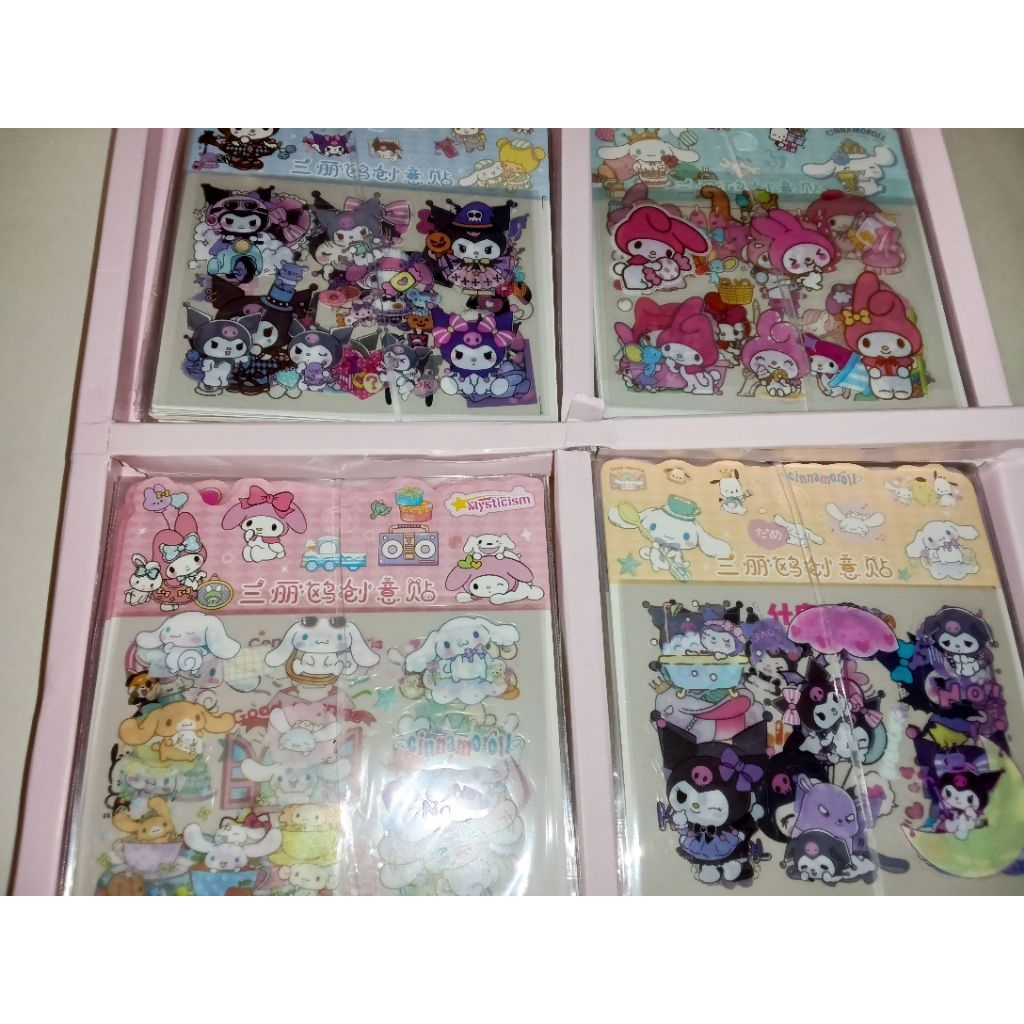 STIKER TRANSPARAN KARAKTER LUCU 20PCS