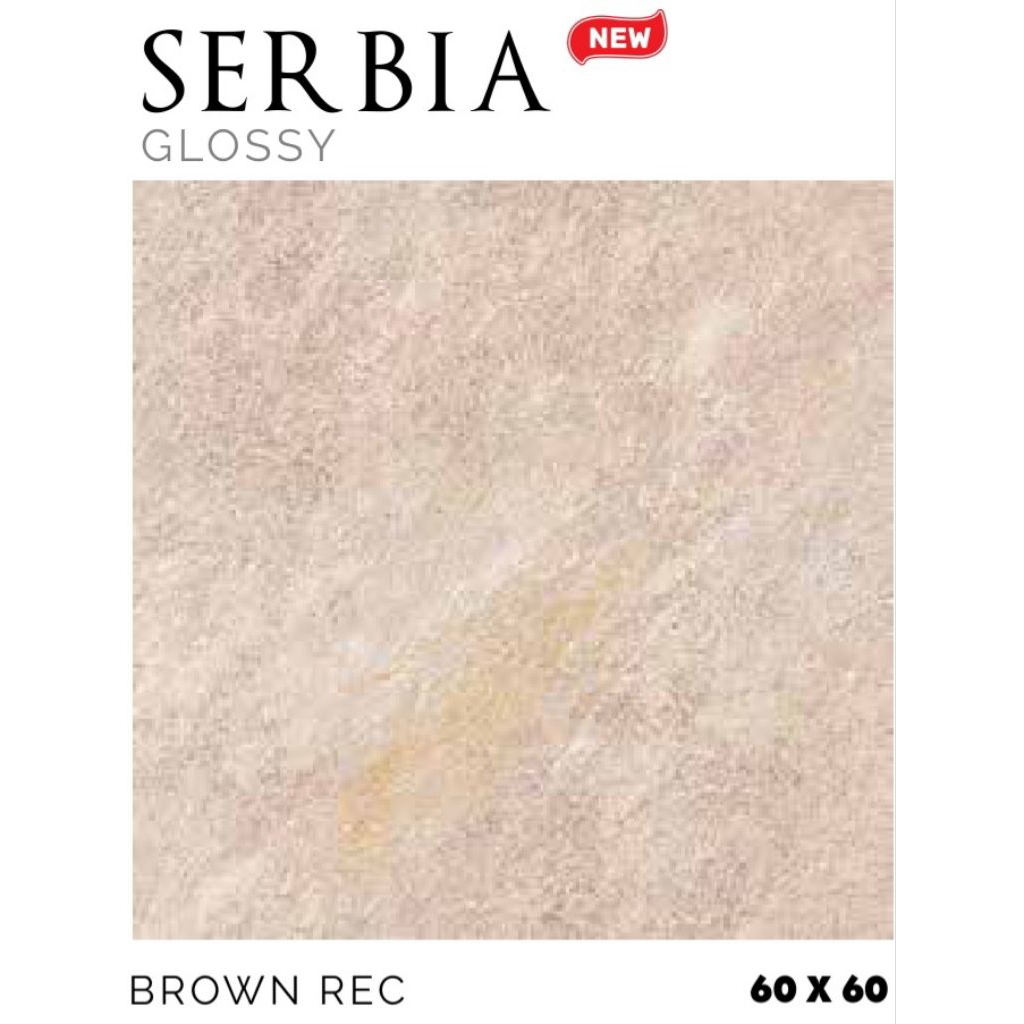 Keramik Merk Platinum Serbia Brown ukuran 60x60 cm tekstur Glossy