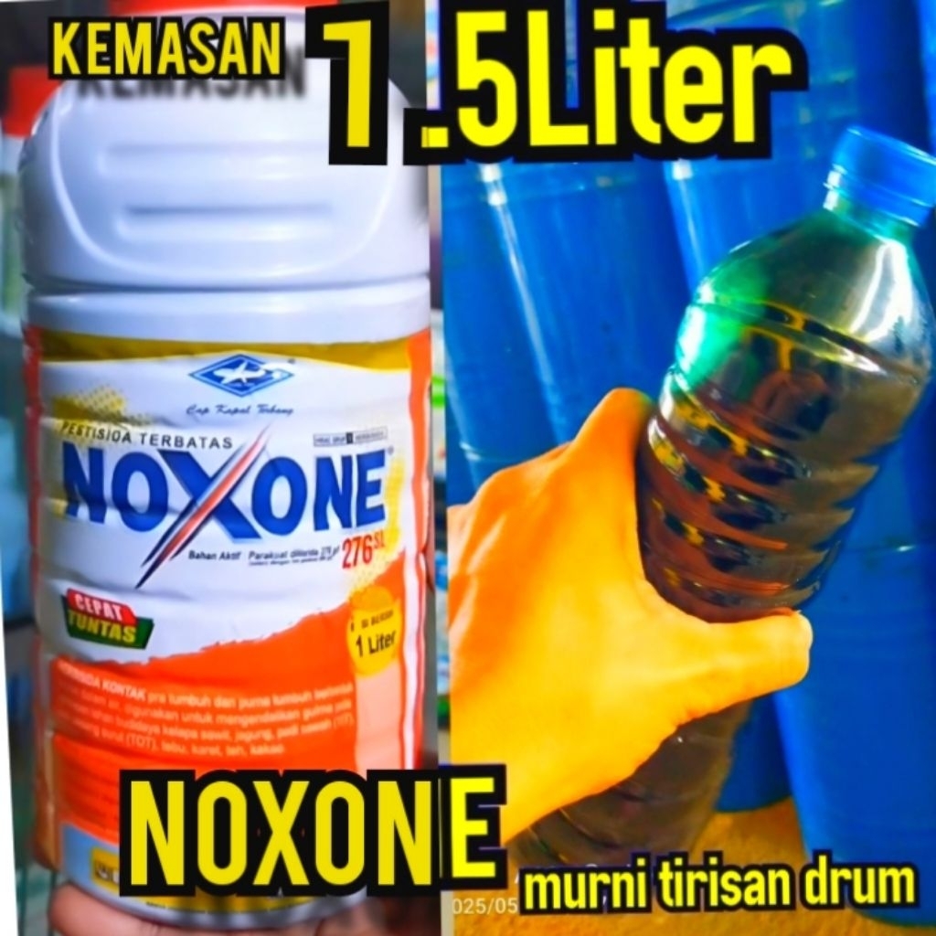 obat rumput jenis noxone kemasan 1.5liter.tirisan dr drum.sangat ampuh membasmi rumput liar .dosis 1