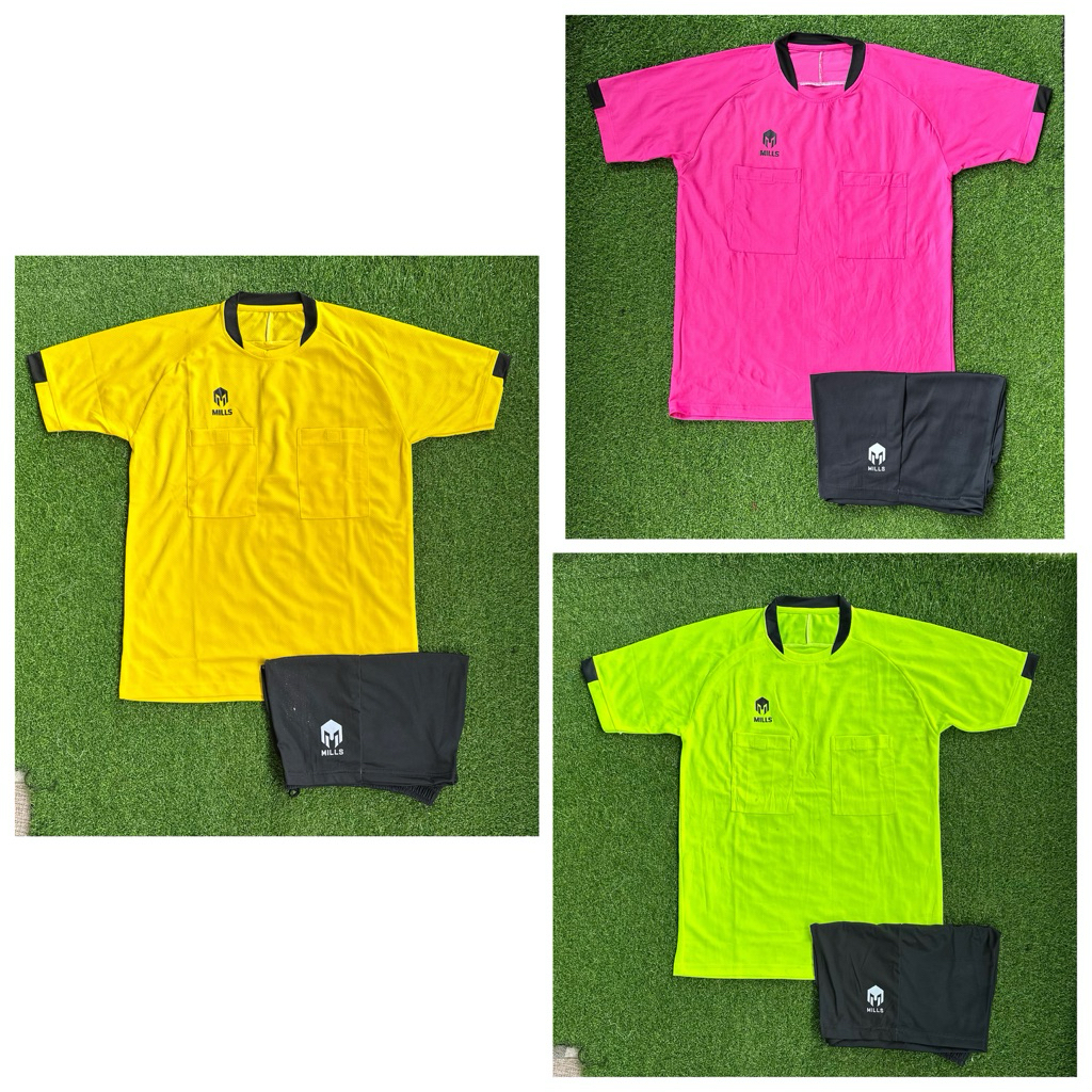 Setelan stelan jersey kaos baju wasit bola futsal olahraga