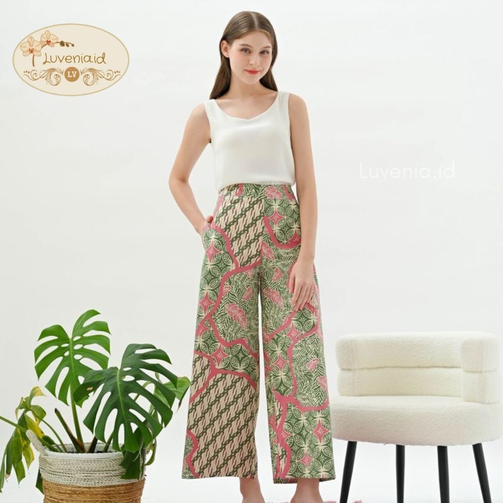 Celana Batik Wanita 164 UBI - Batik Modern / Kulot Batik / Celana Batik Wanita / Batik Couple / Sera