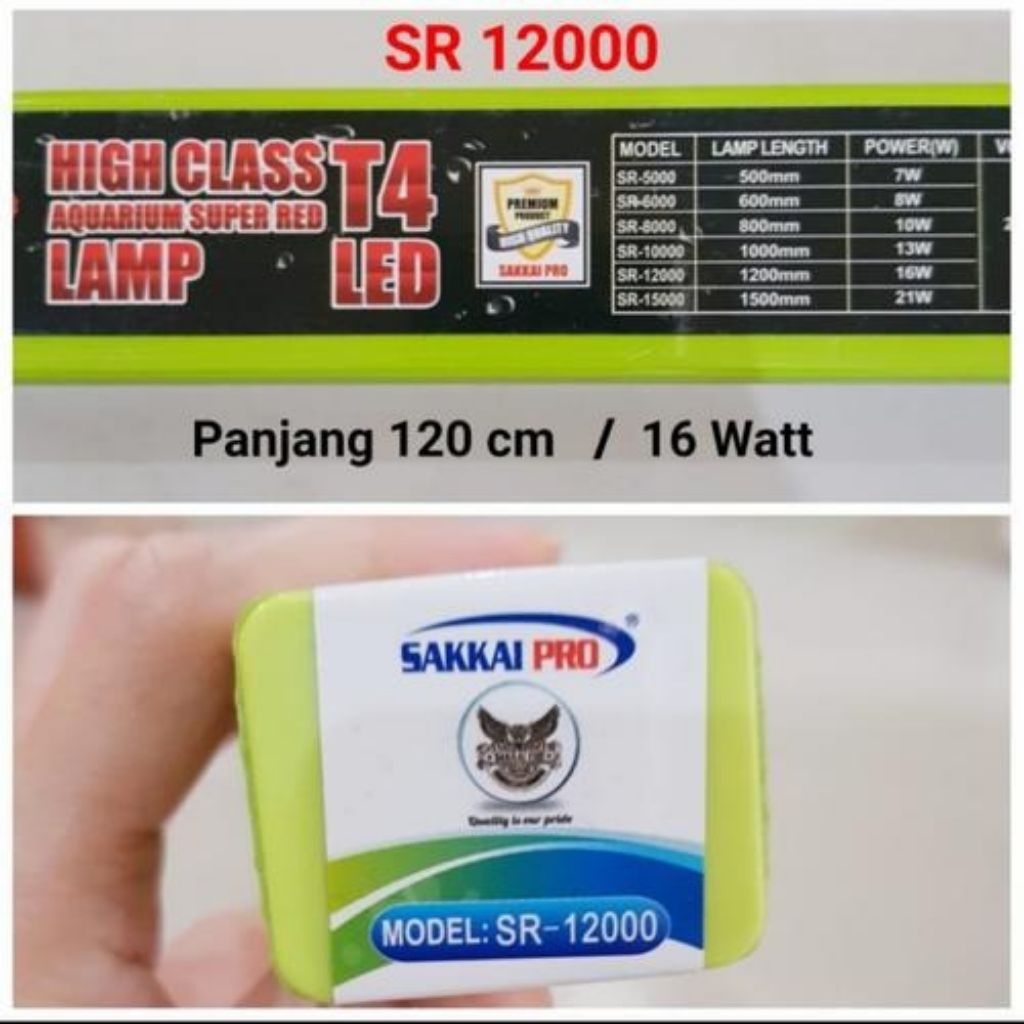 LAMPU SAKKAI PRO SUPER RED LAMP T4-LED SR 5000, 6000, 8000, 10000, 12000, 15000 Lampu Soft Tanning A