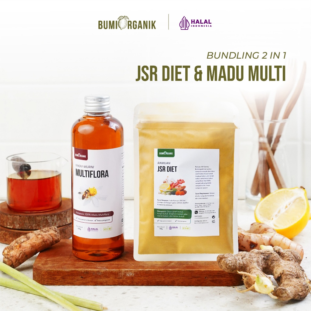 JSR DIET + MADU HUTAN/MULTIFLORA 2IN1 RESEP DR ZAIDUL AKBAR HERBAL BUMI ORGANIK PURE NATURAL MINUMAN