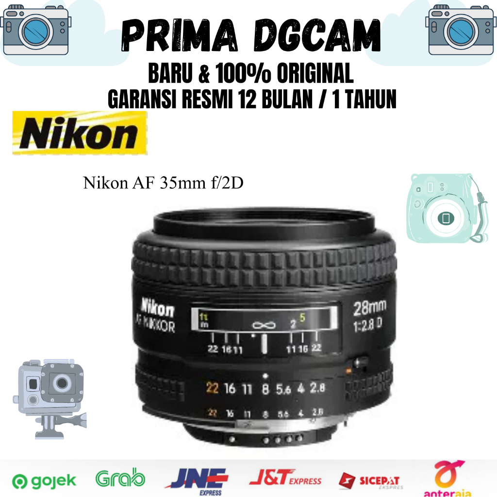Nikon AF Nikkor 35mm f/2D Lensa Prime Original