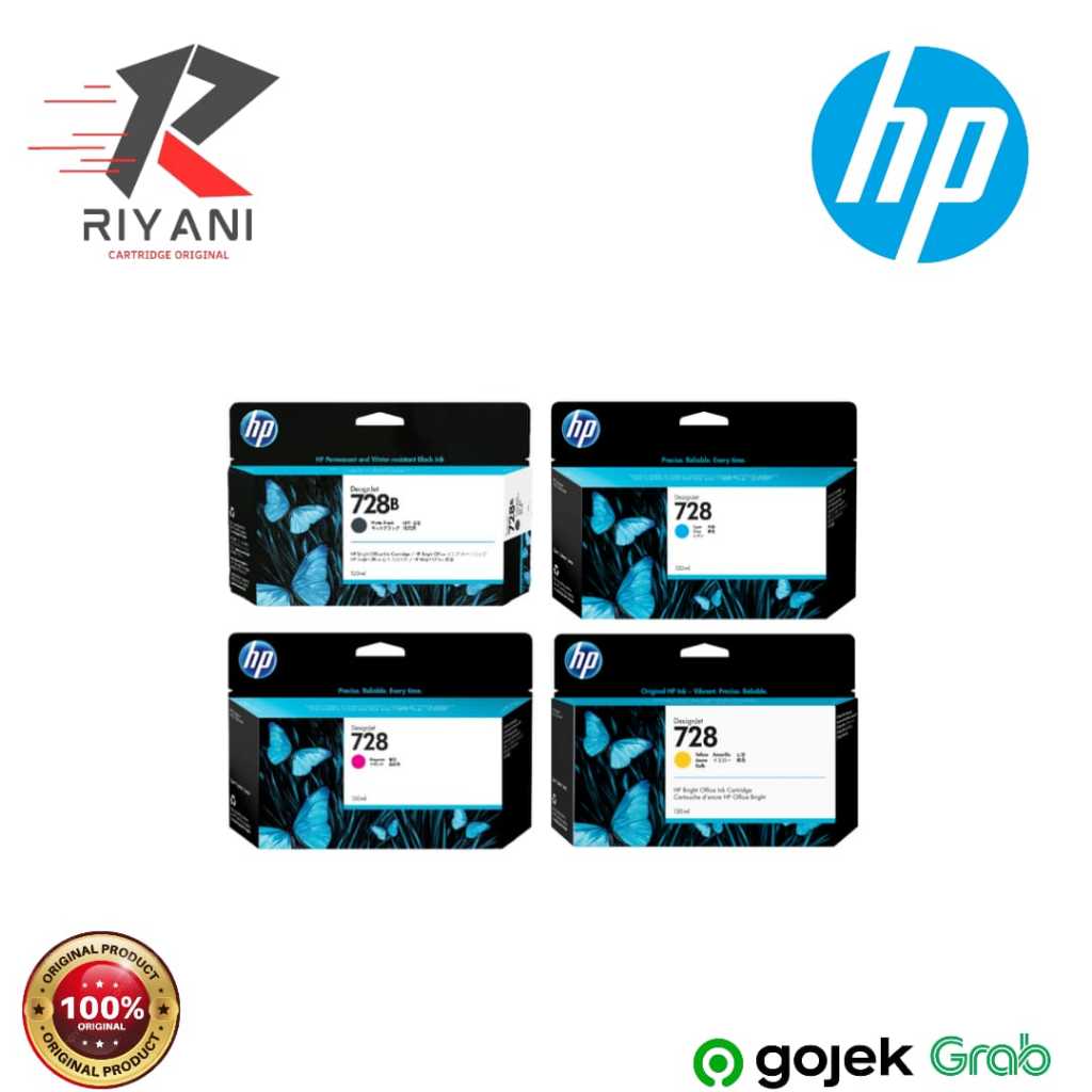 TINTA PLOTTER HP 728 COLOUR 130ML (B,C,Y,M)