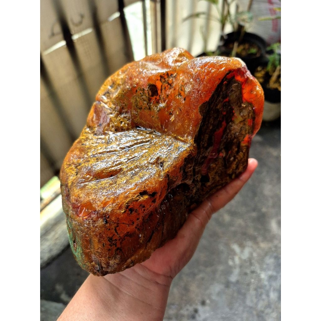 Natural bahan batu akik anggur / calsedony