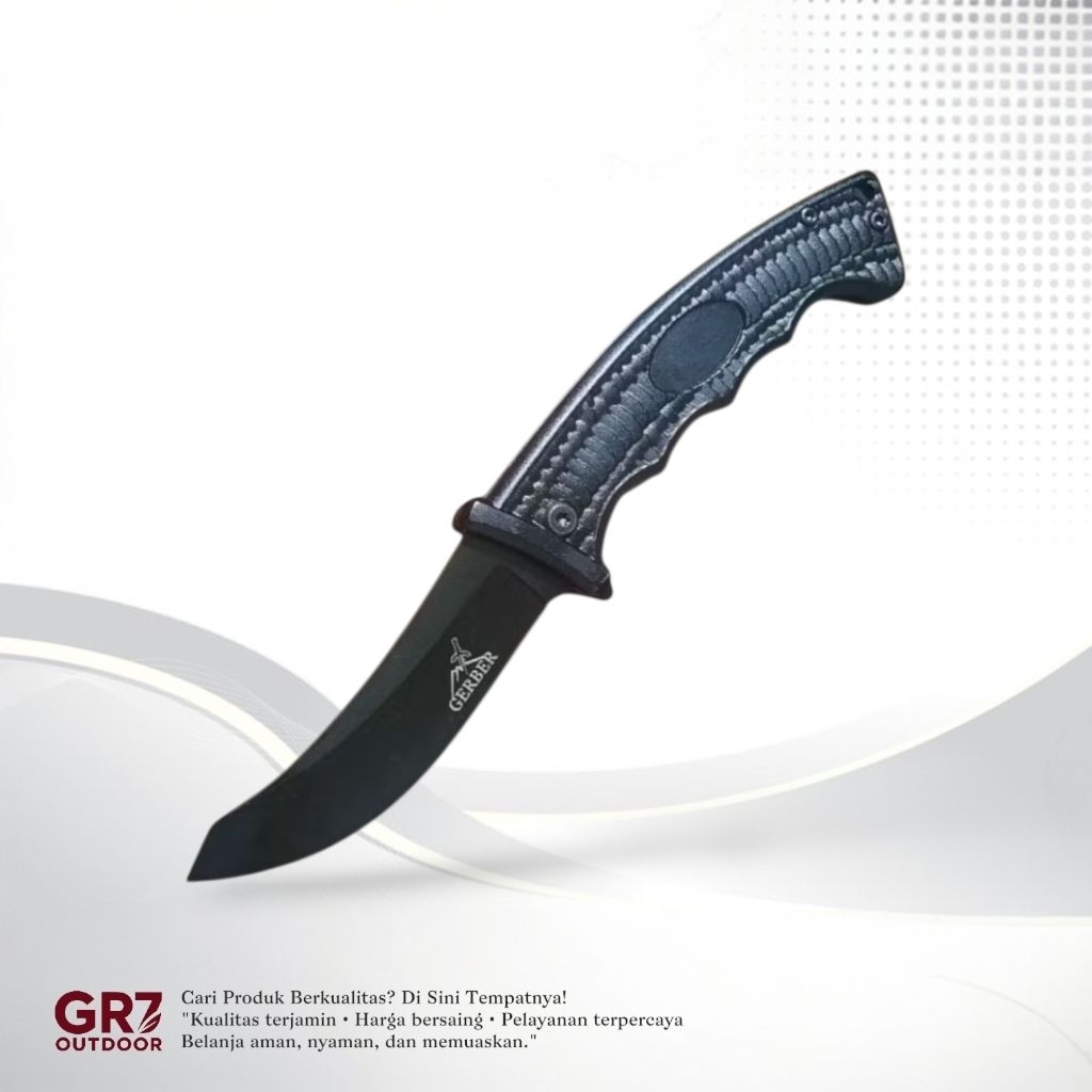 Pisau Survival Lipat Outdoor BG Grylls Black Sable Solid Steel Ergonomis